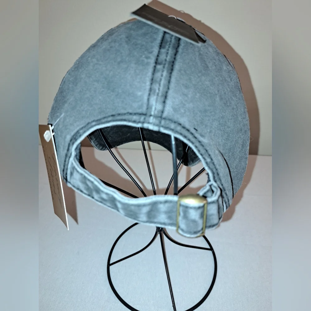 David & Young Grey Dog Mom Baseball Cap W/Adjustable Strap For Comfort Sizing - Picture 5 of 9